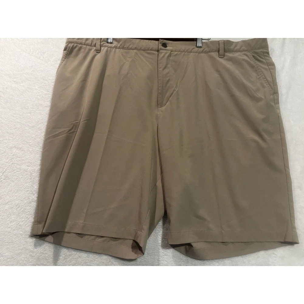 Adidas Ultimate 365 Golf Chino Shorts Men's Size 50 Khaki Flat Front Stretch